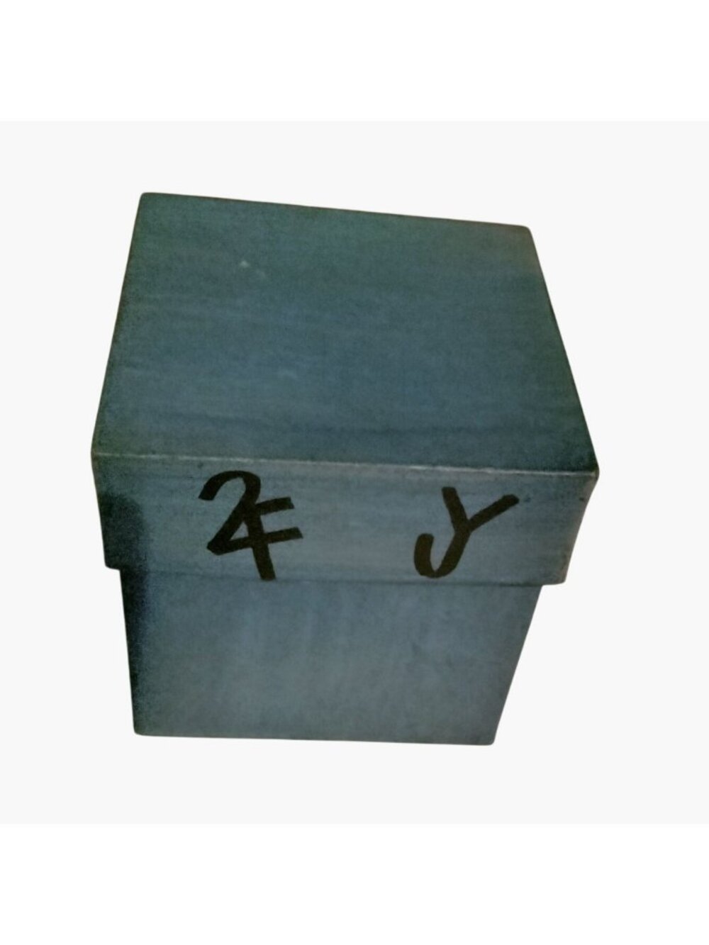 Rustic Western Cardboard Box Blue Branding Iron Rope Handle Gift Storage Cowboy